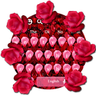 Beau clavier de pétale de rose icône