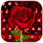 Beautiful Shiny Red Roses Keyboard أيقونة