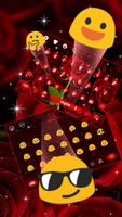 Beautiful Shiny Red Roses Keyboard تصوير الشاشة 2