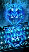 Blue Tiger Keyboard poster