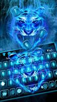 Poster Blue Tiger Keyboard