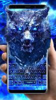 Neon Wolf Keyboard poster