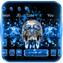 Blauwzwart schedeltoetsenbord-APK