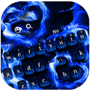 APK Blue Flame Love Heart Keyboard