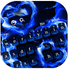 Blue Flame Love Heart Keyboard 圖標