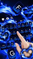 Blue Flame Love Heart Keyboard syot layar 1