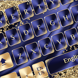 Blue Gold Luxury Keyboard icône