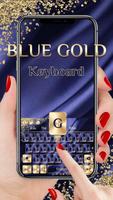 Poster Blue Gold Luxury Keyboard