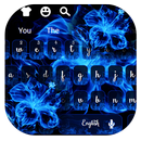 Blue Ice Fire Flower Keyboard aplikacja