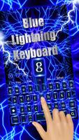 Blue Lightning Keyboard poster