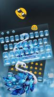 Blue Diamond Swan Keyboard poster