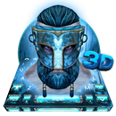 APK 3D Blue Metal  Warrior Keyboard Theme