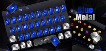 Cool Blue Metal Keyboard