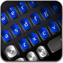 Cool Blue Metal Keyboard APK download