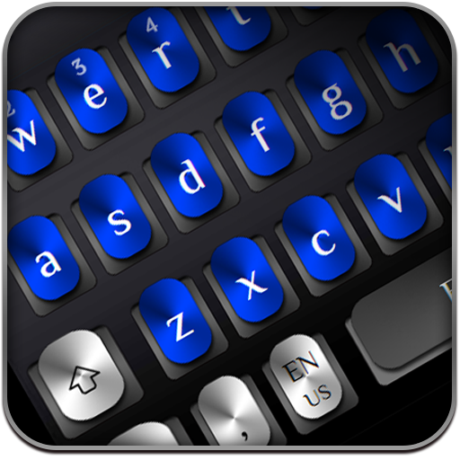 Cool Blue Metal Keyboard