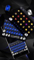 Cool Blue Metal Keyboard پوسٹر