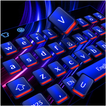 Cool Blue Red Light Keyboard