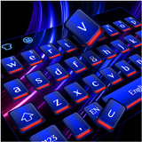 Cool Blue Red Light Keyboard Zeichen