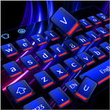 Cool Blue Red Light Keyboard ไอคอน