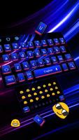 Cool Blue Red Light Keyboard-poster