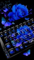 Blue Rose Keyboard poster