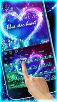 Blue Star Heart Keyboard poster