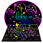 Tema del teclado de arte negro icono