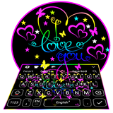 Tema del teclado de arte negro icono