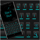 أسود أزرق فاتح لوحة المفاتيح أيقونة
