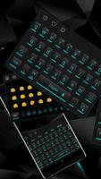 Poster Black Blue Light Keyboard