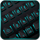 Black Blue Light Keyboard ikon