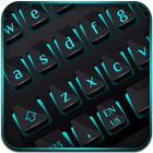 Black Blue Light Keyboard آئیکن