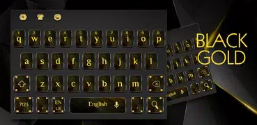 Teclado legal de ouro preto