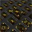 Teclado legal de ouro preto