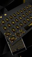 Cool Black Gold Keyboard plakat