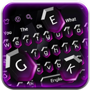 Black Purple Crystal Keyboard APK