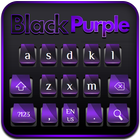 Teclado fresco púrpura negro icono