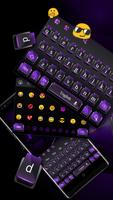 Black Purple Cool Keyboard poster