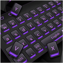 Black Purple Light Keyboard APK
