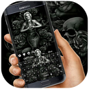 Black Rose Skeleton Lady Keyboard APK