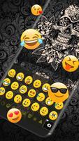 Black Rose Skull Keyboard ảnh chụp màn hình 3