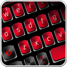 لوحة المفاتيح السوداء الحمراء أيقونة