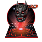 3D Black Red Predator Keyboard Theme ikon