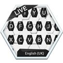 Black and White Hexagon Keyboard Theme APK