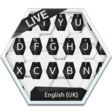 Black and White Hexagon Keyboard Theme icon
