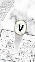 Black White Marble Keyboard Theme poster