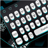 Black White Light Keyboard icône