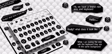 SMS Black White Keyboard