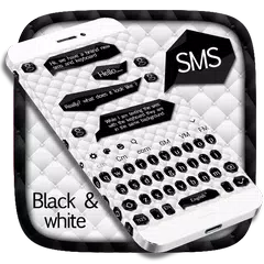SMS Black White Keyboard APK download