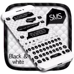 SMS Black White Keyboard APK 下載